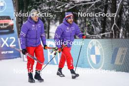 11.01.2024, Ruhpolding, Germany (GER): Event Feature: USA coaches - IBU World Cup Biathlon, relay men, Ruhpolding (GER). www.nordicfocus.com. © Thibaut/NordicFocus. Every downloaded picture is fee-liable.