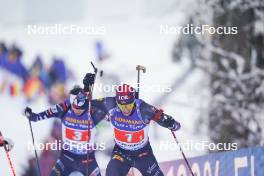 11.01.2024, Ruhpolding, Germany (GER): Sturla Holm Laegreid (NOR) - IBU World Cup Biathlon, relay men, Ruhpolding (GER). www.nordicfocus.com. © Thibaut/NordicFocus. Every downloaded picture is fee-liable.