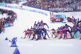 11.01.2024, Ruhpolding, Germany (GER): Sturla Holm Laegreid (NOR), Elia Zeni (ITA), (l-r) - IBU World Cup Biathlon, relay men, Ruhpolding (GER). www.nordicfocus.com. © Thibaut/NordicFocus. Every downloaded picture is fee-liable.