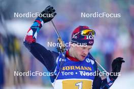 11.01.2024, Ruhpolding, Germany (GER): Tarjei Boe (NOR) - IBU World Cup Biathlon, relay men, Ruhpolding (GER). www.nordicfocus.com. © Thibaut/NordicFocus. Every downloaded picture is fee-liable.