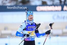 11.01.2024, Ruhpolding, Germany (GER): Raido Raenkel (EST) - IBU World Cup Biathlon, relay men, Ruhpolding (GER). www.nordicfocus.com. © Manzoni/NordicFocus. Every downloaded picture is fee-liable.