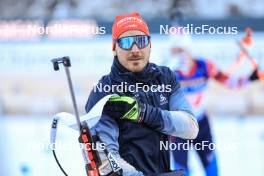 11.01.2024, Ruhpolding, Germany (GER): Joscha Burkhalter (SUI) - IBU World Cup Biathlon, relay men, Ruhpolding (GER). www.nordicfocus.com. © Manzoni/NordicFocus. Every downloaded picture is fee-liable.