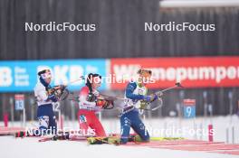 10.01.2024, Ruhpolding, Germany (GER): Emily Dickson (CAN), Anamarija Lampic (SLO), (l-r) - IBU World Cup Biathlon, relay women, Ruhpolding (GER). www.nordicfocus.com. © Thibaut/NordicFocus. Every downloaded picture is fee-liable.