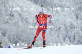 13.01.2024, Ruhpolding, Germany (GER): Dominic Unterweger (AUT) - IBU World Cup Biathlon, sprint men, Ruhpolding (GER). www.nordicfocus.com. © Manzoni/NordicFocus. Every downloaded picture is fee-liable.