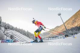13.01.2024, Ruhpolding, Germany (GER): Marek Mackels (BEL) - IBU World Cup Biathlon, sprint men, Ruhpolding (GER). www.nordicfocus.com. © Thibaut/NordicFocus. Every downloaded picture is fee-liable.