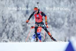 13.01.2024, Ruhpolding, Germany (GER): Benedikt Doll (GER) - IBU World Cup Biathlon, sprint men, Ruhpolding (GER). www.nordicfocus.com. © Manzoni/NordicFocus. Every downloaded picture is fee-liable.