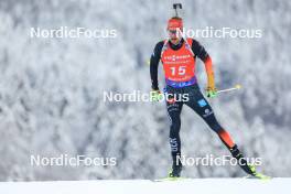 13.01.2024, Ruhpolding, Germany (GER): Johannes Kuehn (GER) - IBU World Cup Biathlon, sprint men, Ruhpolding (GER). www.nordicfocus.com. © Manzoni/NordicFocus. Every downloaded picture is fee-liable.