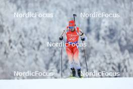 13.01.2024, Ruhpolding, Germany (GER): Niklas Hartweg (SUI) - IBU World Cup Biathlon, sprint men, Ruhpolding (GER). www.nordicfocus.com. © Manzoni/NordicFocus. Every downloaded picture is fee-liable.