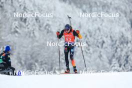 13.01.2024, Ruhpolding, Germany (GER): Justus Strelow (GER) - IBU World Cup Biathlon, sprint men, Ruhpolding (GER). www.nordicfocus.com. © Manzoni/NordicFocus. Every downloaded picture is fee-liable.