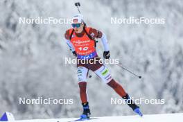 13.01.2024, Ruhpolding, Germany (GER): Renars Birkentals (LAT) - IBU World Cup Biathlon, sprint men, Ruhpolding (GER). www.nordicfocus.com. © Manzoni/NordicFocus. Every downloaded picture is fee-liable.