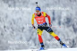 13.01.2024, Ruhpolding, Germany (GER): Thierry Langer (BEL) - IBU World Cup Biathlon, sprint men, Ruhpolding (GER). www.nordicfocus.com. © Manzoni/NordicFocus. Every downloaded picture is fee-liable.