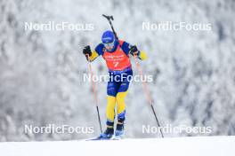 13.01.2024, Ruhpolding, Germany (GER): Jesper Nelin (SWE) - IBU World Cup Biathlon, sprint men, Ruhpolding (GER). www.nordicfocus.com. © Manzoni/NordicFocus. Every downloaded picture is fee-liable.