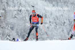 13.01.2024, Ruhpolding, Germany (GER): Roman Rees (GER) - IBU World Cup Biathlon, sprint men, Ruhpolding (GER). www.nordicfocus.com. © Manzoni/NordicFocus. Every downloaded picture is fee-liable.