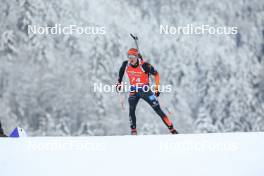 13.01.2024, Ruhpolding, Germany (GER): Roman Rees (GER) - IBU World Cup Biathlon, sprint men, Ruhpolding (GER). www.nordicfocus.com. © Manzoni/NordicFocus. Every downloaded picture is fee-liable.