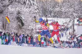 13.01.2024, Ruhpolding, Germany (GER): Sebastian Samuelsson (SWE) - IBU World Cup Biathlon, sprint men, Ruhpolding (GER). www.nordicfocus.com. © Thibaut/NordicFocus. Every downloaded picture is fee-liable.