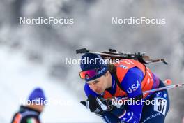 13.01.2024, Ruhpolding, Germany (GER): Campbell Wright (USA) - IBU World Cup Biathlon, sprint men, Ruhpolding (GER). www.nordicfocus.com. © Manzoni/NordicFocus. Every downloaded picture is fee-liable.