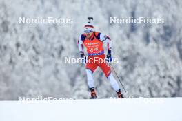 13.01.2024, Ruhpolding, Germany (GER): Timofei Lapshin (KOR) - IBU World Cup Biathlon, sprint men, Ruhpolding (GER). www.nordicfocus.com. © Manzoni/NordicFocus. Every downloaded picture is fee-liable.