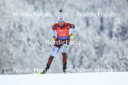 13.01.2024, Ruhpolding, Germany (GER): Edgars Mise (LAT) - IBU World Cup Biathlon, sprint men, Ruhpolding (GER). www.nordicfocus.com. © Manzoni/NordicFocus. Every downloaded picture is fee-liable.