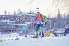 13.01.2024, Ruhpolding, Germany (GER): Anton Vidmar (SLO) - IBU World Cup Biathlon, sprint men, Ruhpolding (GER). www.nordicfocus.com. © Thibaut/NordicFocus. Every downloaded picture is fee-liable.