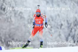 13.01.2024, Ruhpolding, Germany (GER): Joscha Burkhalter (SUI) - IBU World Cup Biathlon, sprint men, Ruhpolding (GER). www.nordicfocus.com. © Manzoni/NordicFocus. Every downloaded picture is fee-liable.