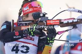 12.01.2024, Ruhpolding, Germany (GER): Sophia Schneider (GER) - IBU World Cup Biathlon, sprint women, Ruhpolding (GER). www.nordicfocus.com. © Thibaut/NordicFocus. Every downloaded picture is fee-liable.