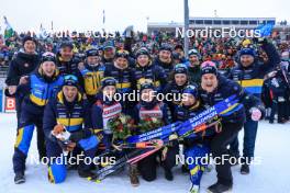12.01.2024, Ruhpolding, Germany (GER): Sara Andersson (SWE), Linn Persson (SWE), Hanna Oeberg (SWE), Mona Brorsson (SWE), Elvira Oeberg (SWE), Anna Magnusson (SWE), (l-r) - IBU World Cup Biathlon, sprint women, Ruhpolding (GER). www.nordicfocus.com. © Manzoni/NordicFocus. Every downloaded picture is fee-liable.