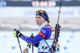 12.01.2024, Ruhpolding, Germany (GER): Kelsey Joan Dickinson (USA) - IBU World Cup Biathlon, sprint women, Ruhpolding (GER). www.nordicfocus.com. © Manzoni/NordicFocus. Every downloaded picture is fee-liable.