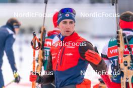 09.01.2024, Ruhpolding, Germany (GER): Sean Doherty (USA) - IBU World Cup Biathlon, training, Ruhpolding (GER). www.nordicfocus.com. © Thibaut/NordicFocus. Every downloaded picture is fee-liable.
