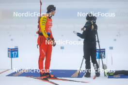 18.01.2024, Antholz, Italy (ITA): Florent Claude (BEL) - IBU World Cup Biathlon, short individual men, Antholz (ITA). www.nordicfocus.com. © Manzoni/NordicFocus. Every downloaded picture is fee-liable.
