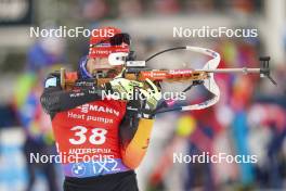 18.01.2024, Antholz, Italy (ITA): Johannes Kuehn (GER) - IBU World Cup Biathlon, short individual men, Antholz (ITA). www.nordicfocus.com. © Thibaut/NordicFocus. Every downloaded picture is fee-liable.