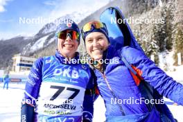 19.01.2024, Antholz, Italy (ITA): Jackie Garso (USA), Kelsey Joan Dickinson (USA), (l-r) - IBU World Cup Biathlon, short individual women, Antholz (ITA). www.nordicfocus.com. © Manzoni/NordicFocus. Every downloaded picture is fee-liable.