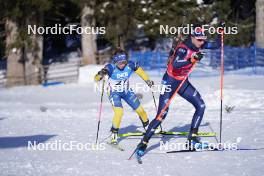 19.01.2024, Antholz, Italy (ITA): Anna Magnusson (SWE), Lisa Vittozzi (ITA), (l-r) - IBU World Cup Biathlon, short individual women, Antholz (ITA). www.nordicfocus.com. © Thibaut/NordicFocus. Every downloaded picture is fee-liable.