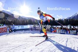 19.01.2024, Antholz, Italy (ITA): Maya Cloetens (BEL) - IBU World Cup Biathlon, short individual women, Antholz (ITA). www.nordicfocus.com. © Manzoni/NordicFocus. Every downloaded picture is fee-liable.