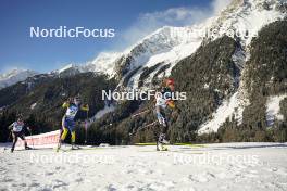 19.01.2024, Antholz, Italy (ITA): Hanna Oeberg (SWE), Sophia Schneider (GER), (l-r) - IBU World Cup Biathlon, short individual women, Antholz (ITA). www.nordicfocus.com. © Thibaut/NordicFocus. Every downloaded picture is fee-liable.