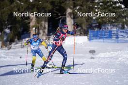 19.01.2024, Antholz, Italy (ITA): Anna Magnusson (SWE), Lisa Vittozzi (ITA), (l-r) - IBU World Cup Biathlon, short individual women, Antholz (ITA). www.nordicfocus.com. © Thibaut/NordicFocus. Every downloaded picture is fee-liable.