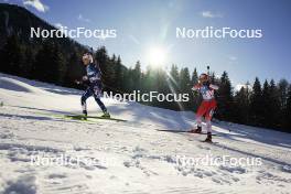 19.01.2024, Antholz, Italy (ITA): Venla Lehtonen (FIN), Benita Peiffer (CAN), (l-r) - IBU World Cup Biathlon, short individual women, Antholz (ITA). www.nordicfocus.com. © Thibaut/NordicFocus. Every downloaded picture is fee-liable.