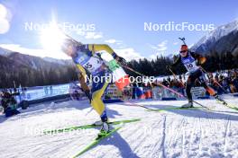 19.01.2024, Antholz, Italy (ITA): Hanna Oeberg (SWE), Sophia Schneider (GER), (l-r) - IBU World Cup Biathlon, short individual women, Antholz (ITA). www.nordicfocus.com. © Manzoni/NordicFocus. Every downloaded picture is fee-liable.