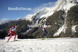 19.01.2024, Antholz, Italy (ITA): Anna Juppe (AUT), Rebecca Passler (ITA), (l-r) - IBU World Cup Biathlon, short individual women, Antholz (ITA). www.nordicfocus.com. © Thibaut/NordicFocus. Every downloaded picture is fee-liable.
