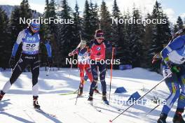 19.01.2024, Antholz, Italy (ITA): Susan Kuelm (EST), Lisa Vittozzi (ITA), (l-r) - IBU World Cup Biathlon, short individual women, Antholz (ITA). www.nordicfocus.com. © Thibaut/NordicFocus. Every downloaded picture is fee-liable.