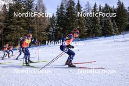 21.01.2024, Antholz, Italy (ITA): Johannes Thingnes Boe (NOR), Sturla Holm Laegreid (NOR), (l-r) - IBU World Cup Biathlon, mass men, Antholz (ITA). www.nordicfocus.com. © Manzoni/NordicFocus. Every downloaded picture is fee-liable.