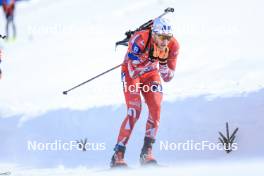 21.01.2024, Antholz, Italy (ITA): Simon Eder (AUT) - IBU World Cup Biathlon, mass men, Antholz (ITA). www.nordicfocus.com. © Manzoni/NordicFocus. Every downloaded picture is fee-liable.