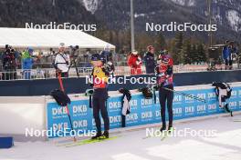 21.01.2024, Antholz, Italy (ITA): Johannes Thingnes Boe (NOR), Tarjei Boe (NOR), (l-r) - IBU World Cup Biathlon, mass men, Antholz (ITA). www.nordicfocus.com. © Thibaut/NordicFocus. Every downloaded picture is fee-liable.