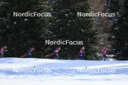 21.01.2024, Antholz, Italy (ITA): Johannes Kuehn (GER), Tommaso Giacomel (ITA), Vetle Sjaastad Christiansen (NOR), Emilien Jacquelin (FRA), Johannes Dale-Skjevdal (NOR), (l-r) - IBU World Cup Biathlon, mass men, Antholz (ITA). www.nordicfocus.com. © Manzoni/NordicFocus. Every downloaded picture is fee-liable.