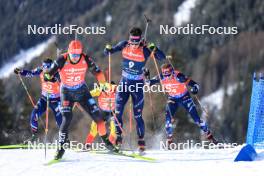 21.01.2024, Antholz, Italy (ITA): Danilo Riethmueller (GER), Tommaso Giacomel (ITA), (l-r) - IBU World Cup Biathlon, mass men, Antholz (ITA). www.nordicfocus.com. © Manzoni/NordicFocus. Every downloaded picture is fee-liable.