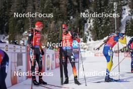 21.01.2024, Antholz, Italy (ITA): Roman Rees (GER), Philipp Nawrath (GER), (l-r) - IBU World Cup Biathlon, mass men, Antholz (ITA). www.nordicfocus.com. © Thibaut/NordicFocus. Every downloaded picture is fee-liable.