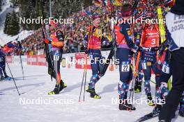 21.01.2024, Antholz, Italy (ITA): Johannes Thingnes Boe (NOR), Johannes Dale-Skjevdal (NOR), (l-r) - IBU World Cup Biathlon, mass men, Antholz (ITA). www.nordicfocus.com. © Thibaut/NordicFocus. Every downloaded picture is fee-liable.
