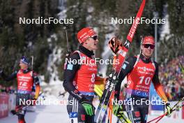 21.01.2024, Antholz, Italy (ITA): Benedikt Doll (GER), Johannes Kuehn (GER), (l-r) - IBU World Cup Biathlon, mass men, Antholz (ITA). www.nordicfocus.com. © Thibaut/NordicFocus. Every downloaded picture is fee-liable.