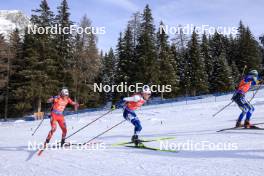 21.01.2024, Antholz, Italy (ITA): Simon Eder (AUT), Otto Invenius (FIN), Artem Pryma (UKR), (l-r) - IBU World Cup Biathlon, mass men, Antholz (ITA). www.nordicfocus.com. © Manzoni/NordicFocus. Every downloaded picture is fee-liable.