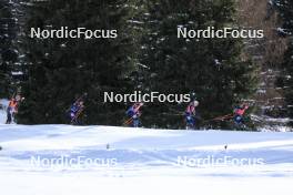 21.01.2024, Antholz, Italy (ITA): Johannes Kuehn (GER), Tommaso Giacomel (ITA), Vetle Sjaastad Christiansen (NOR), Emilien Jacquelin (FRA), Johannes Dale-Skjevdal (NOR), (l-r) - IBU World Cup Biathlon, mass men, Antholz (ITA). www.nordicfocus.com. © Manzoni/NordicFocus. Every downloaded picture is fee-liable.