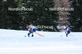21.01.2024, Antholz, Italy (ITA): Karoline Offigstad Knotten (NOR), Anamarija Lampic (SLO), Juni Arnekleiv (NOR), (l-r) - IBU World Cup Biathlon, mass women, Antholz (ITA). www.nordicfocus.com. © Manzoni/NordicFocus. Every downloaded picture is fee-liable.